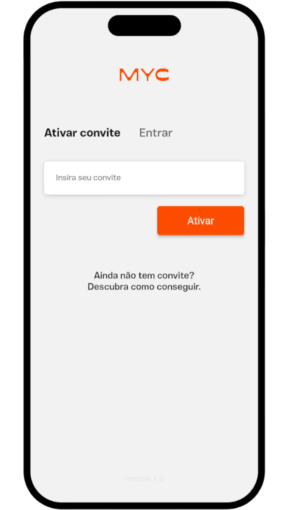 MYC App Ativar Convite