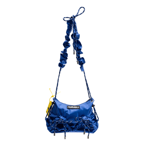 Bolsa De Festa Nylon Cor Azul Royal