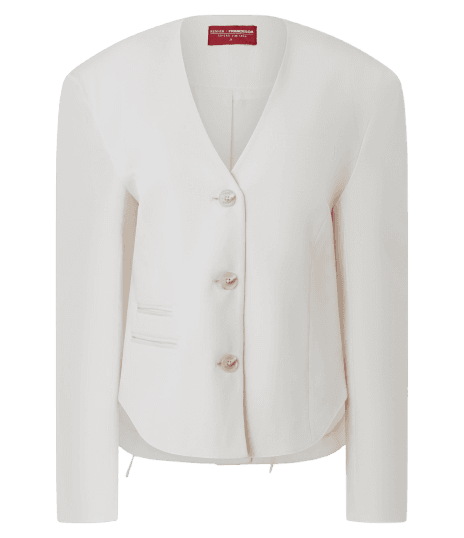Blazer Alfaiatado com Detalhe Corsetado nas Costas