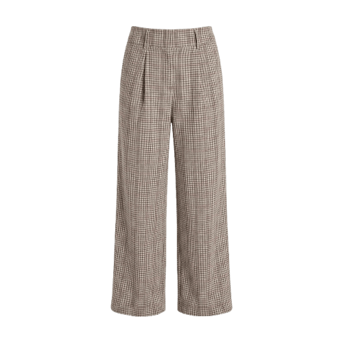Calça reta feminina xadrez príncipe de gales - Multicor | Bia Parente - Special Edition
