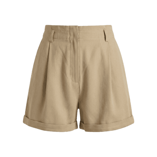 Short com barra dobrada feminino - Bege | Bia Parente - Special Edition