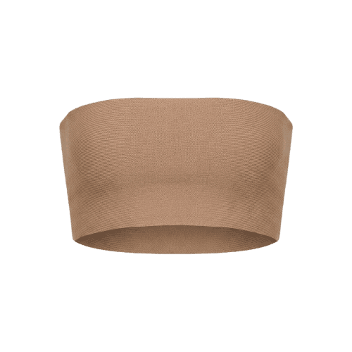 Top De Tricot Decote Reto Sem Alça