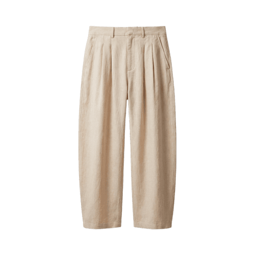 Calça super baggy com pregas