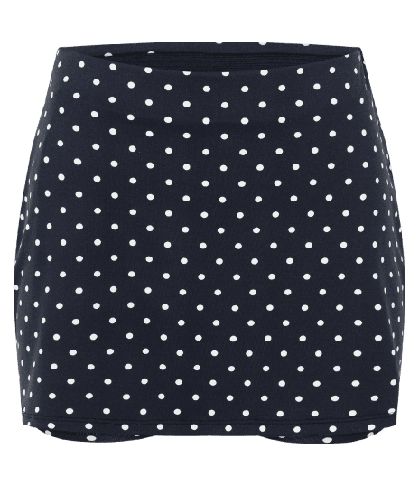 Short Saia Esportivo em Microfibra com Estampa Poá