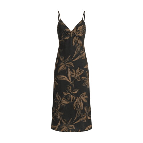 Vestido Midi - Est Floral Escuro