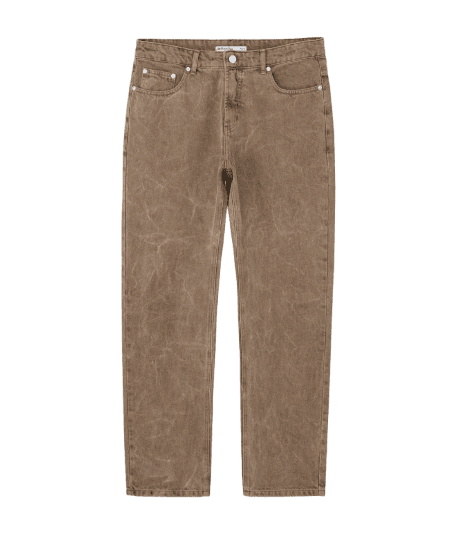 Calça em Sarja Reta com Tingimento Cationizado