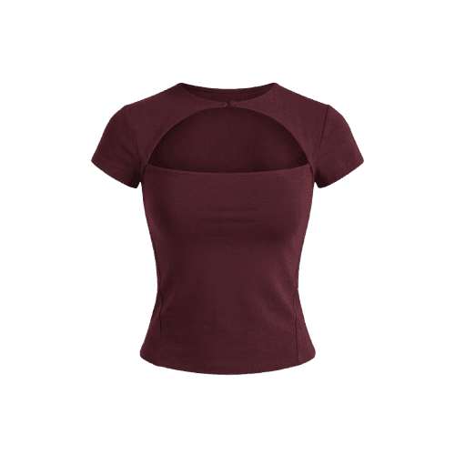 Camiseta manga curta cut out poliamida