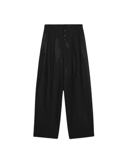 Calça com pregas laterais